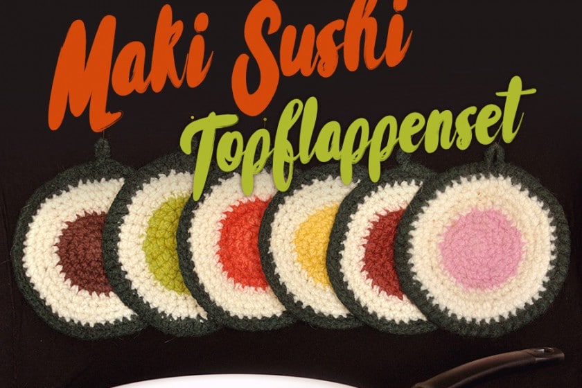 DIY Maki Sushi Topflappenset aus Filzwolle | Schwatz Katz