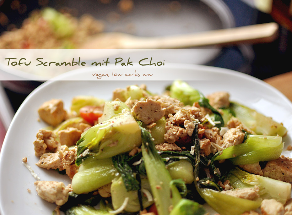 Tofu Scramble Mit Pak Choi Vegan Lc Ww Schwatz Katz