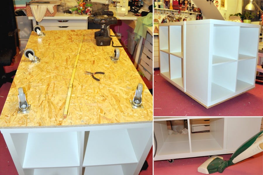 IKEA Kallax Hack Schneidetisch Deluxe Schwatz Katz