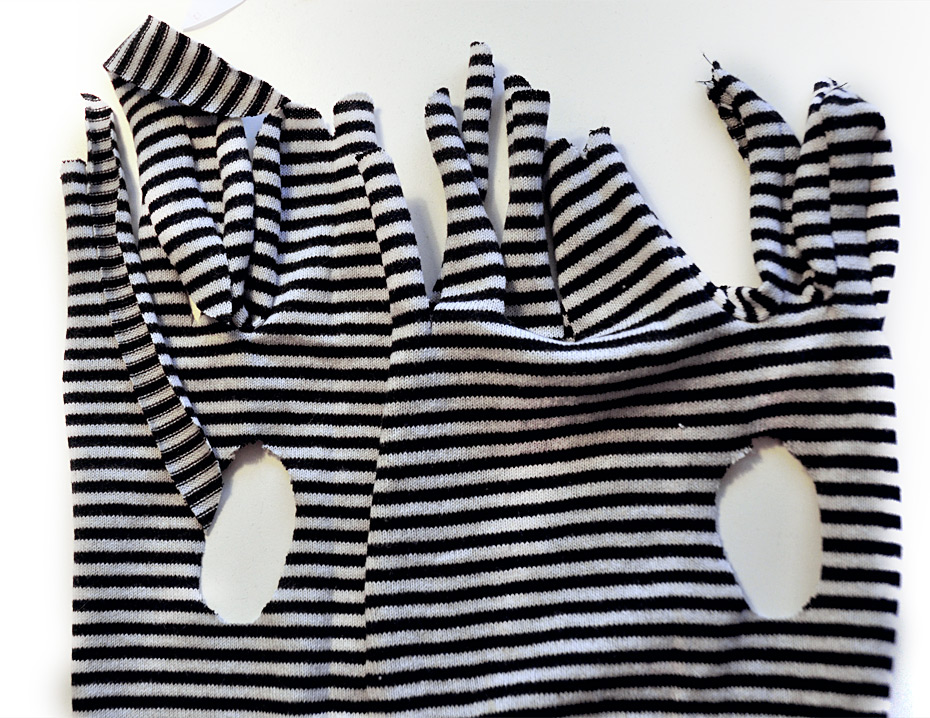 Upcycling: Shirt goes Fingerhandschuhe
