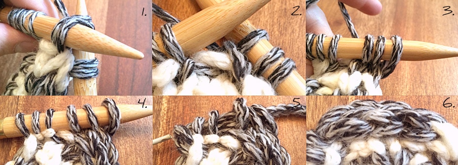 Grobmaschiger Schal mit Hebemaschen | Schwatz Katz