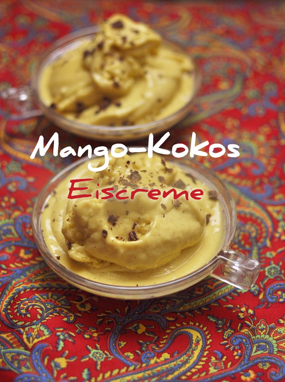 Mango-Kokos Eiscreme mit Vanille | Schwatz Katz