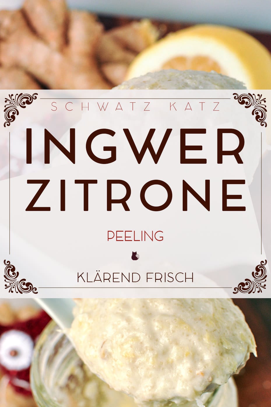 Klärend mildes Ingwer-Zucker Peeling selber machen / Schwatz Katz