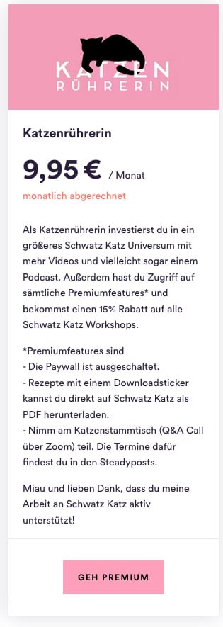 Schwatz Katz Premiumpaket »Katzenstreichlerin«