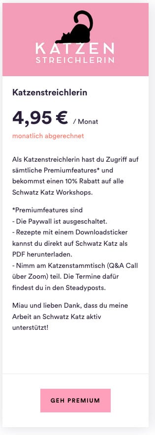 Schwatz Katz Premiumpaket »Katzenstreichlerin«