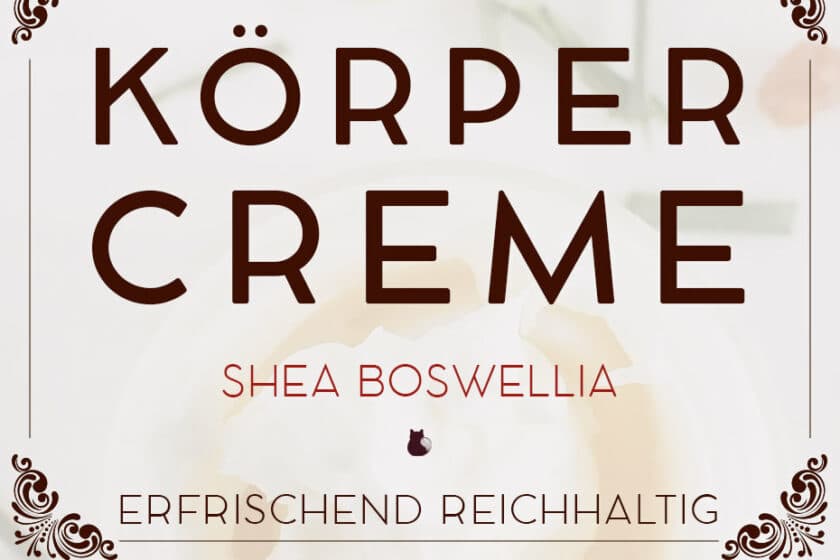 Shea Boswellia Körpercreme mit straffender und stark regenerierender Wirkung | Schwatz Katz