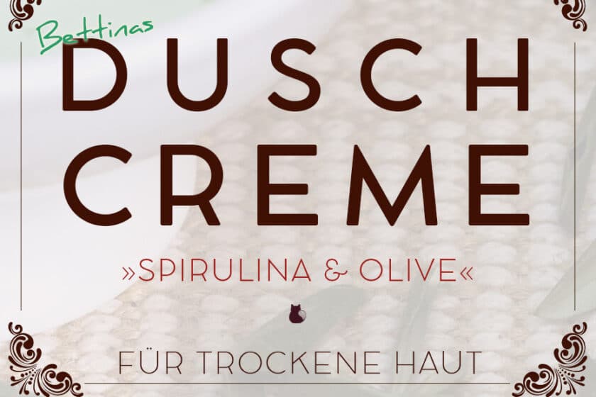 Duschcreme »Olive« für trockene Haut mit Spirulina & Bambusblätterextrakt | Schwatz Katz