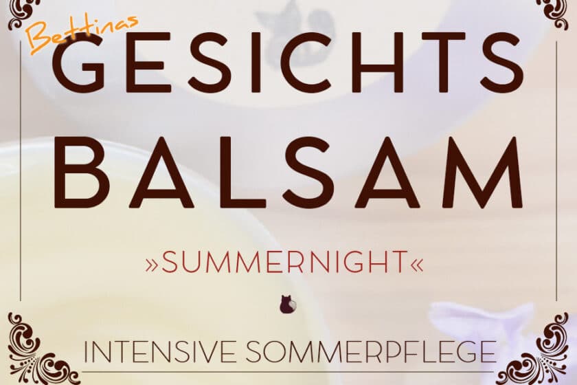 Zarter Gesichtsbalsam »Summernight« für eine intensive Nachtpflege | Schwatz Katz