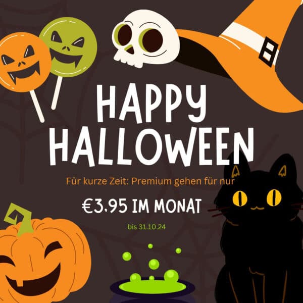 Halloween bei Schwatz Katz: Premium für nur €3,95