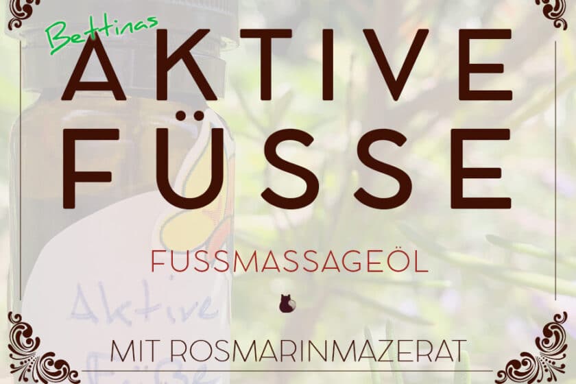 Massageöl »Frühlingsenergie« für aktive Füße mit Rosmarinmazerat | Schwatz Katz