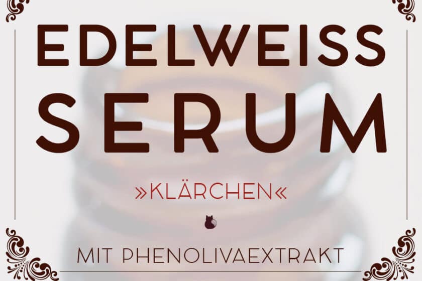 Edelweiß Longevity Serum »Klärchen«, der Falten-Adé-Knaller | Schwatz Katz